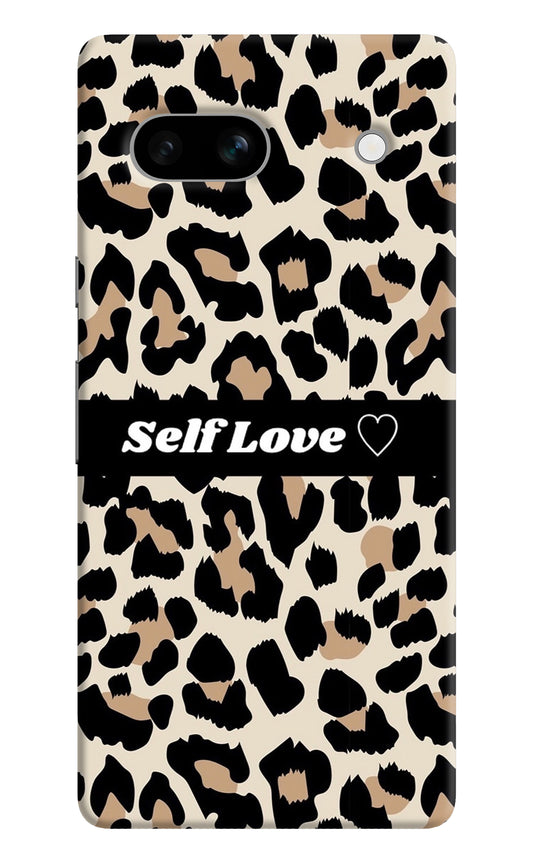 Leopard Print Self Love Google Pixel 7A Back Cover