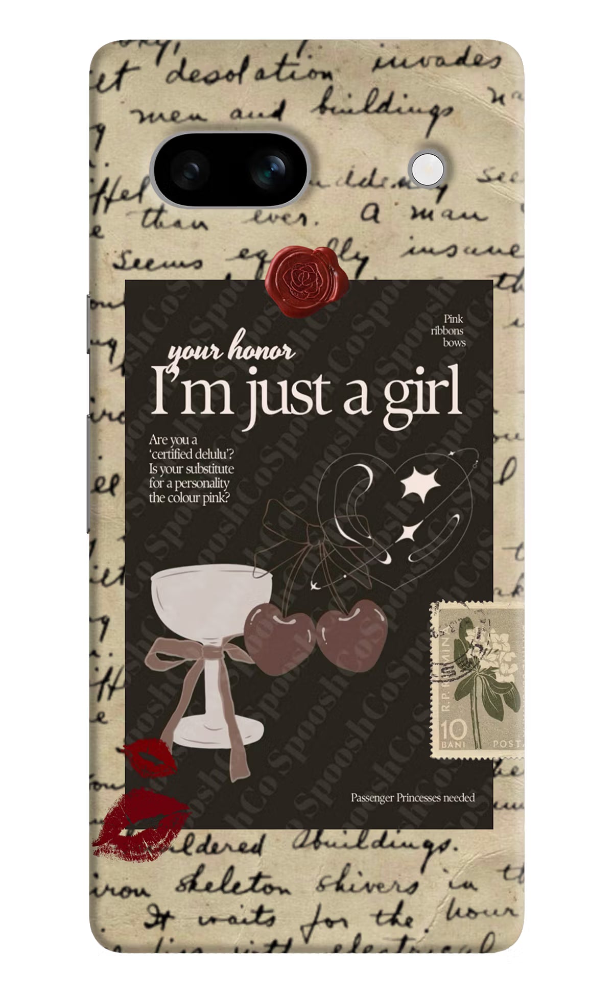 I am just a girl Google Pixel 7A Hard Case Back Cover by Casekaro