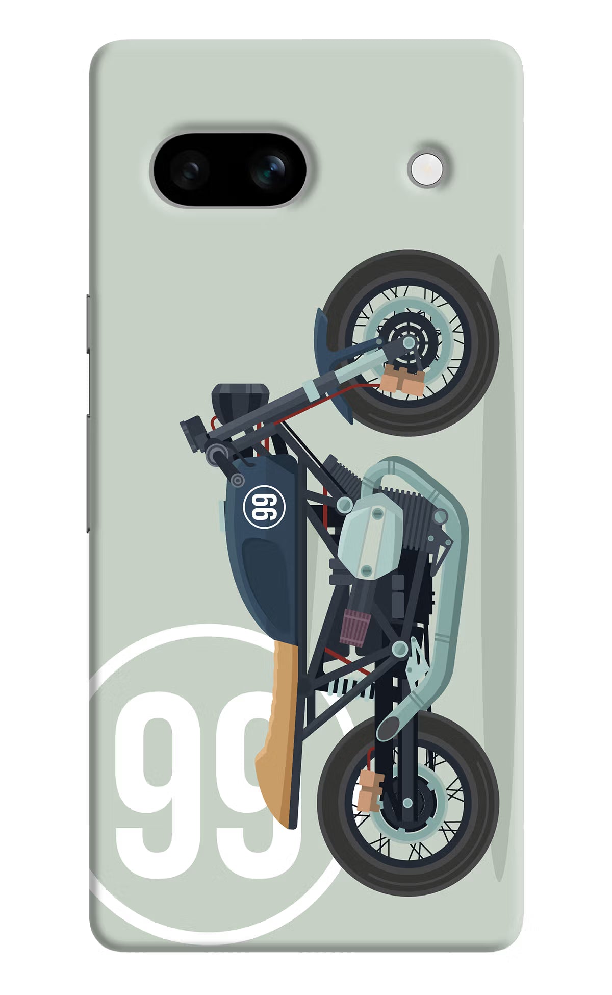 Classic Cafe Racer 99 Google Pixel 7A Hard Case Back Cover by Casekaro
