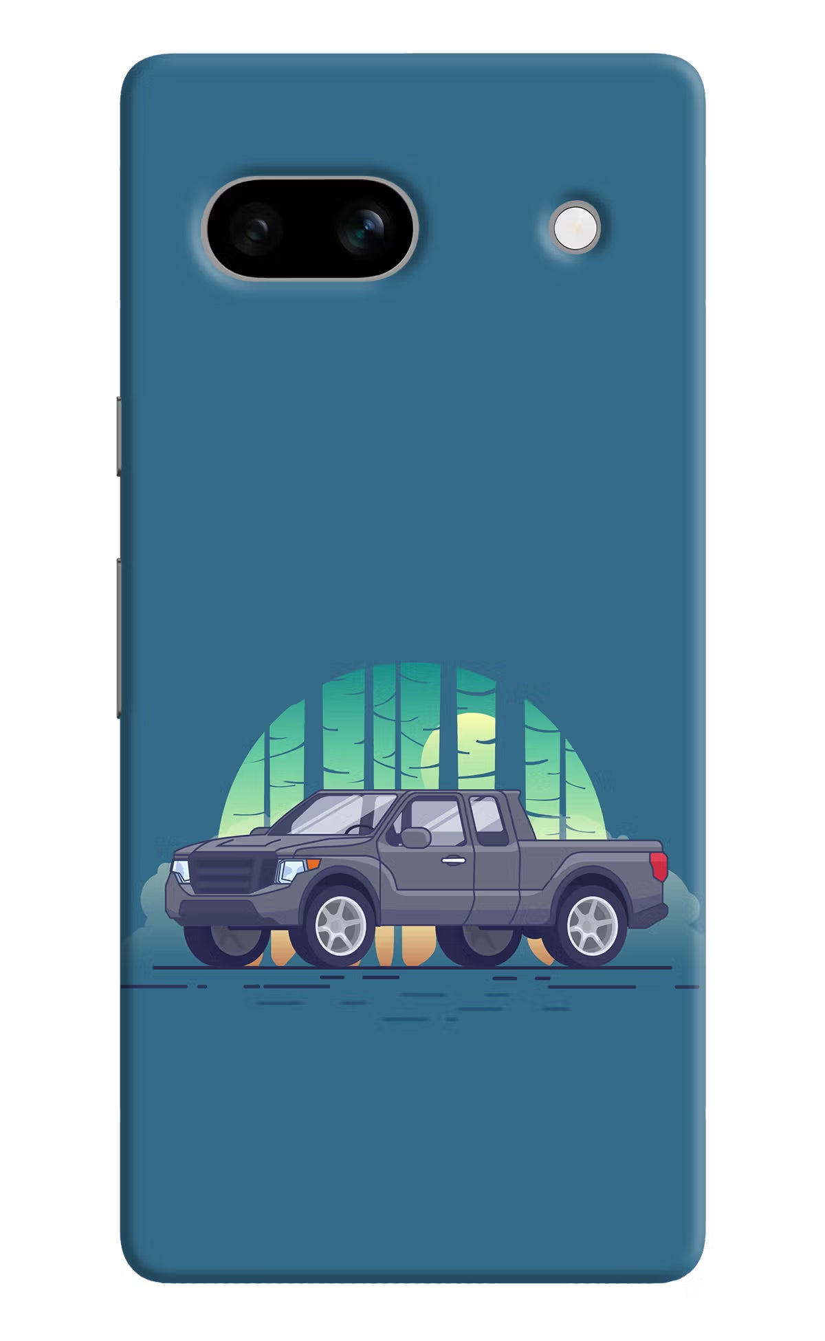 Retro Garage Vibe Google Pixel 7A Hard Case Back Cover by Casekaro