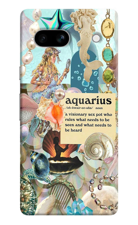 Aquarius Zodiac Google Pixel 7A Hard Case Back Cover by Casekaro
