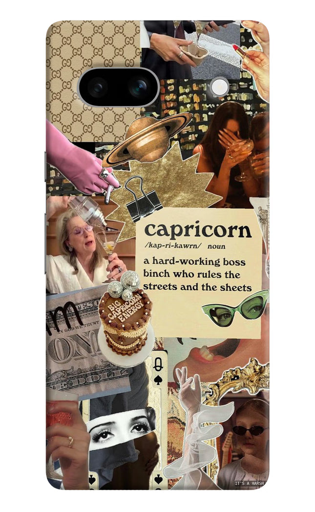 Capricorn Zodiac Google Pixel 7A Hard Case Back Cover by Casekaro
