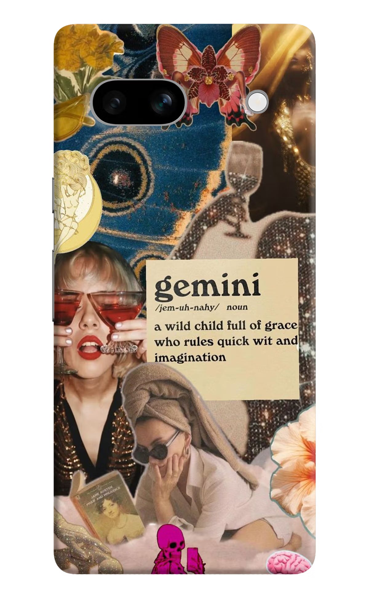 Gemini Zodiac Google Pixel 7A Hard Case Back Cover by Casekaro