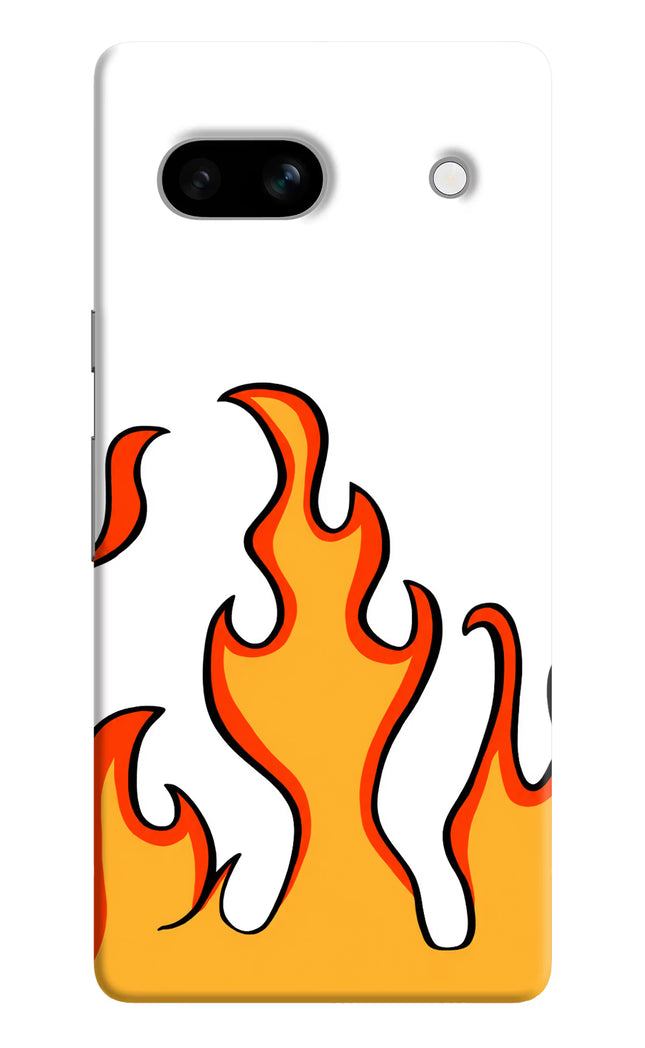 Fired Up – White Google Pixel 7A Hard Case Back Cover by Casekaro