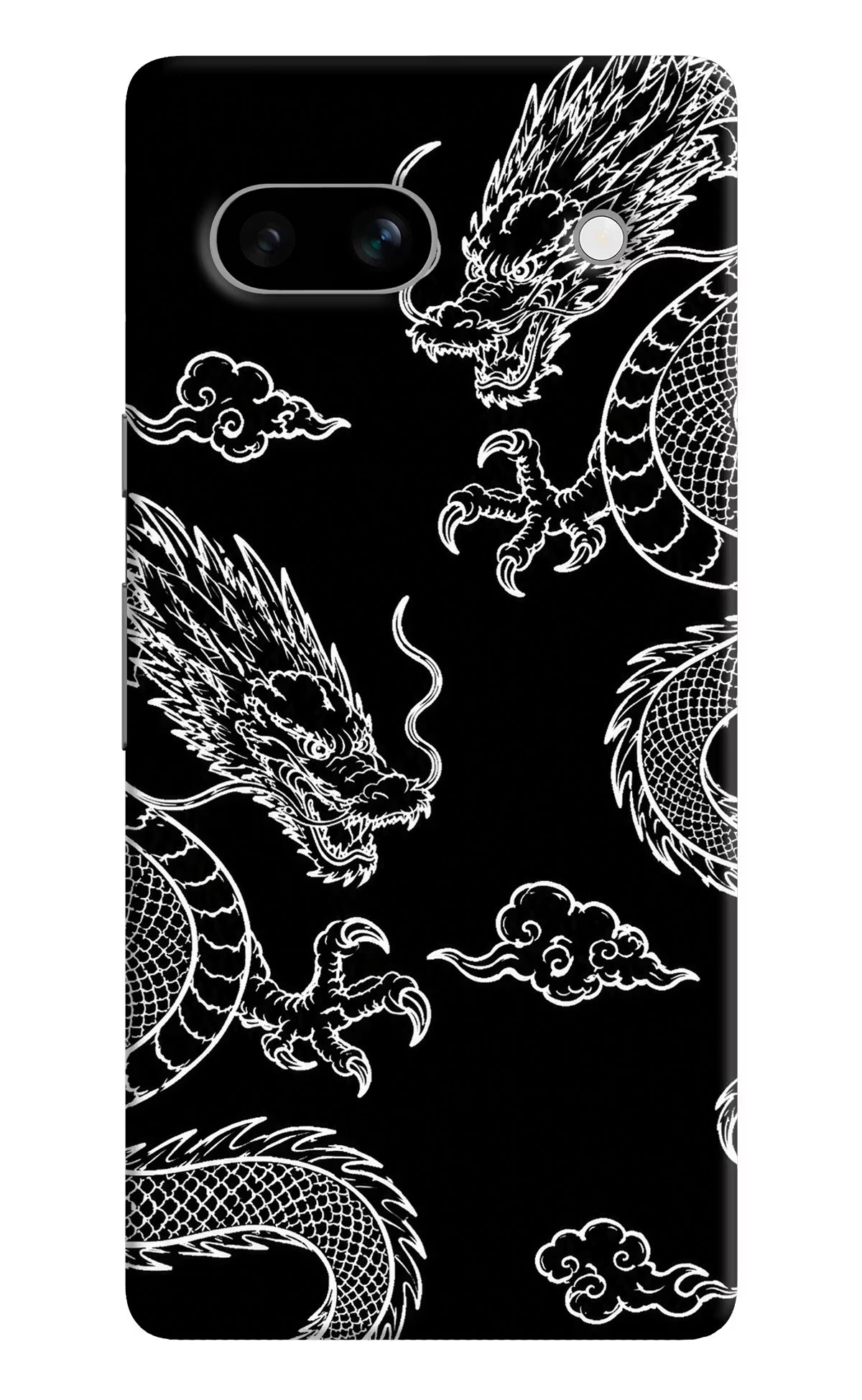 Twin Dragons Google Pixel 7A Hard Case Back Cover by Casekaro