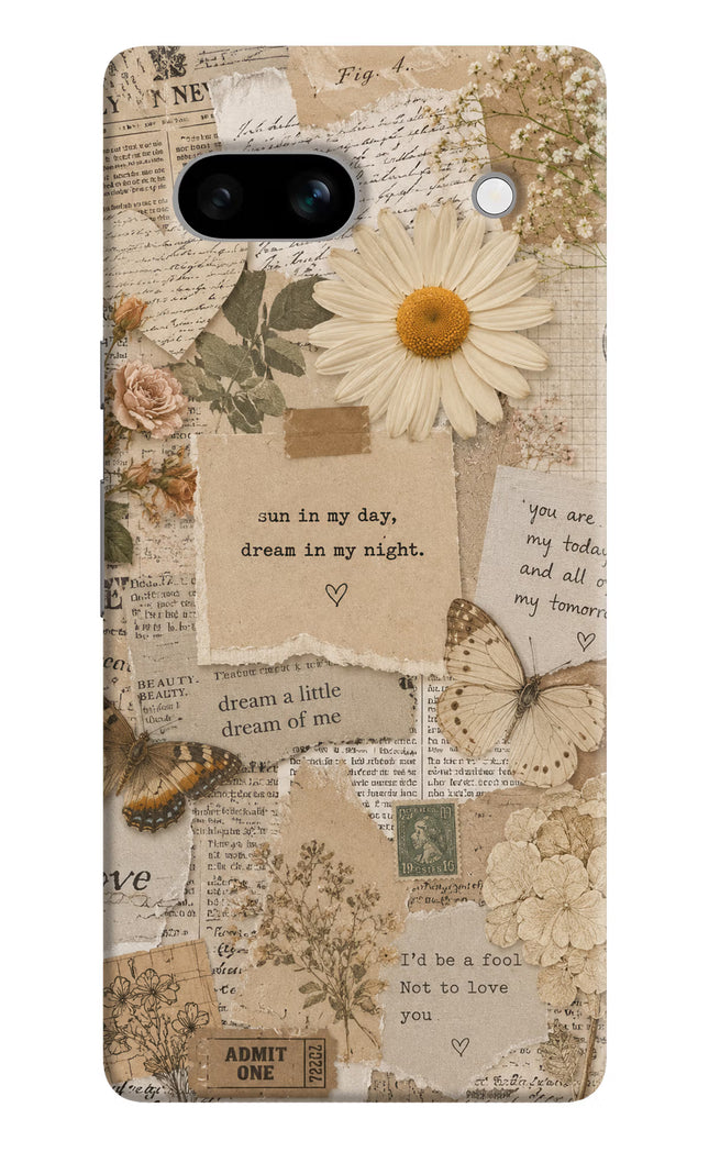 Vintage case Google Pixel 7A Hard Case Back Cover by Casekaro