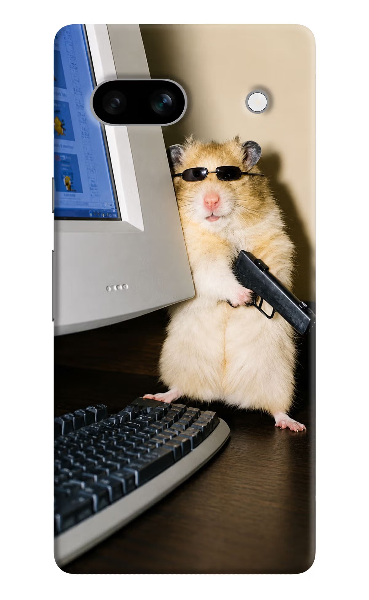 Hacker Hamster Google Pixel 7A Back Cover