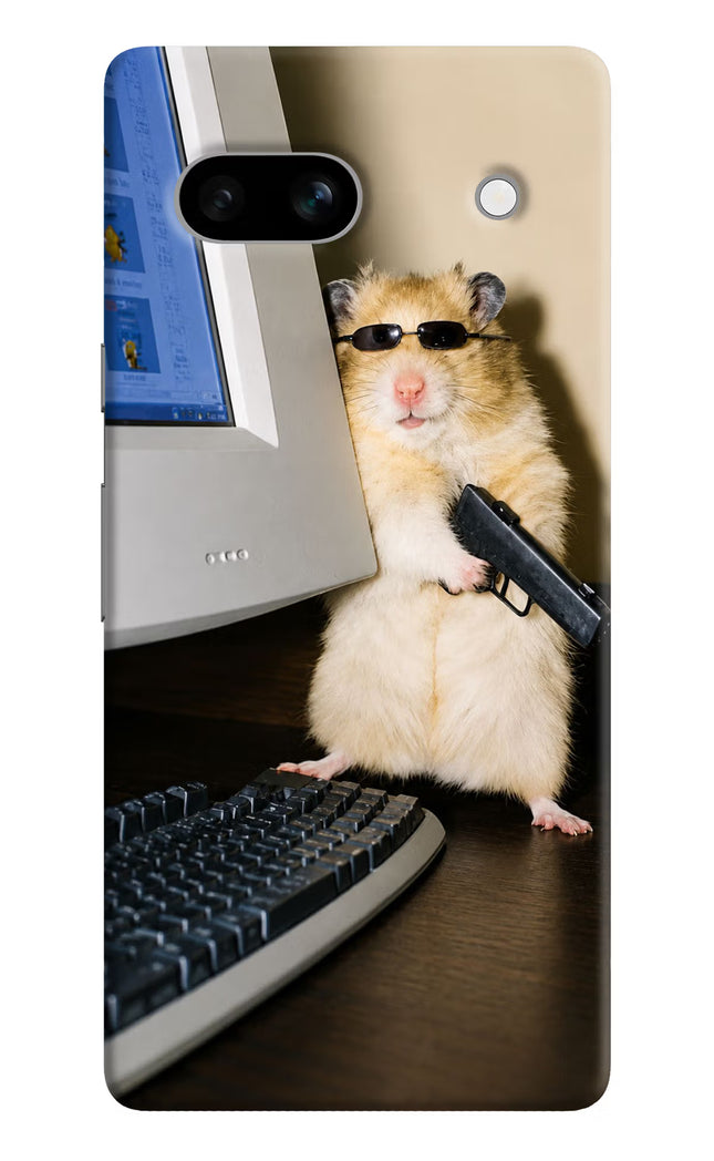 Hacker Hamster Google Pixel 7A Hard Case Back Cover by Casekaro