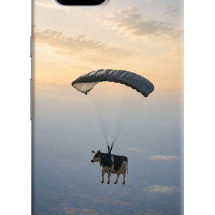 Skydiving Cow Google Pixel 7A Hard Case Back Cover by Casekaro