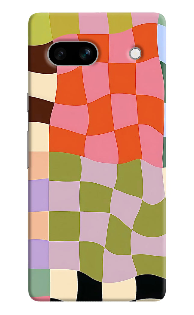 Wavy Grid Google Pixel 7A Hard Case Back Cover by Casekaro