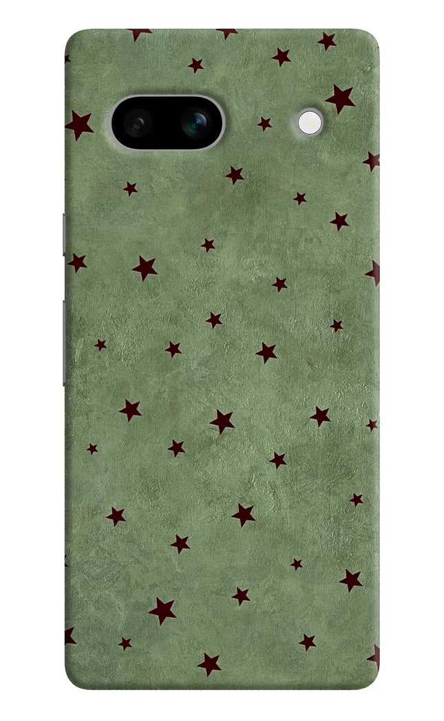 Green Stars Google Pixel 7A Hard Case Back Cover by Casekaro