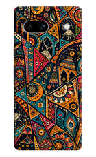 Folk Print Google Pixel 7A Hard Case Back Cover by Casekaro