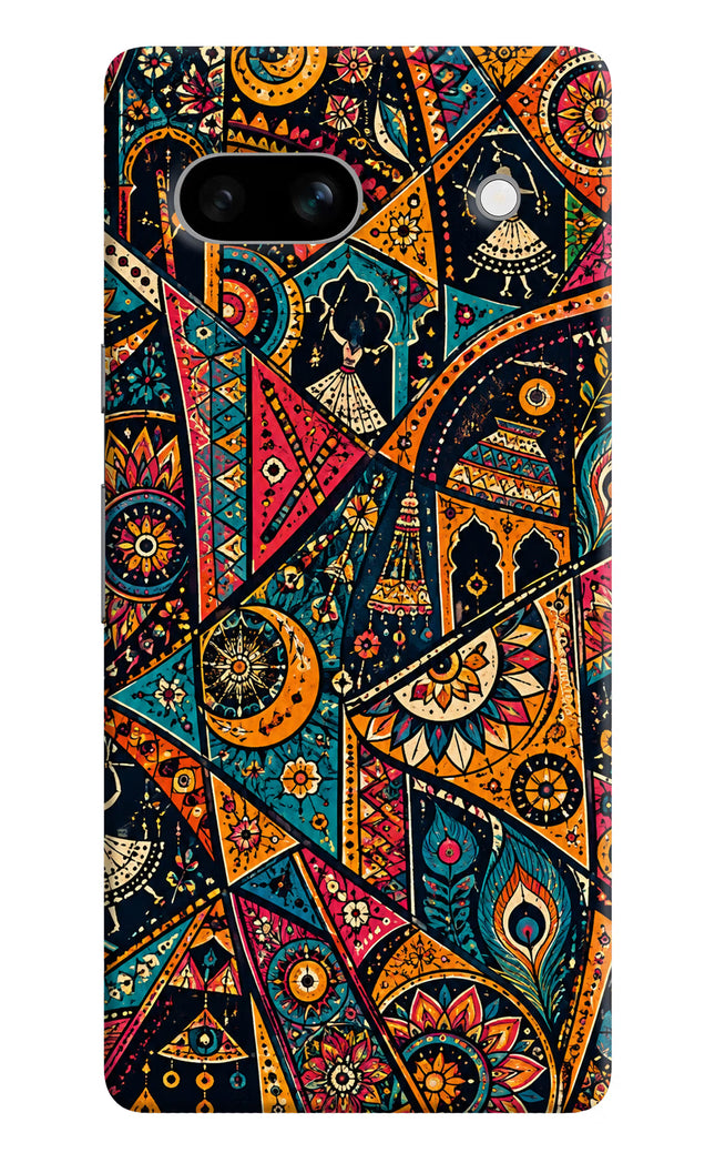 Folk Print Google Pixel 7A Hard Case Back Cover by Casekaro