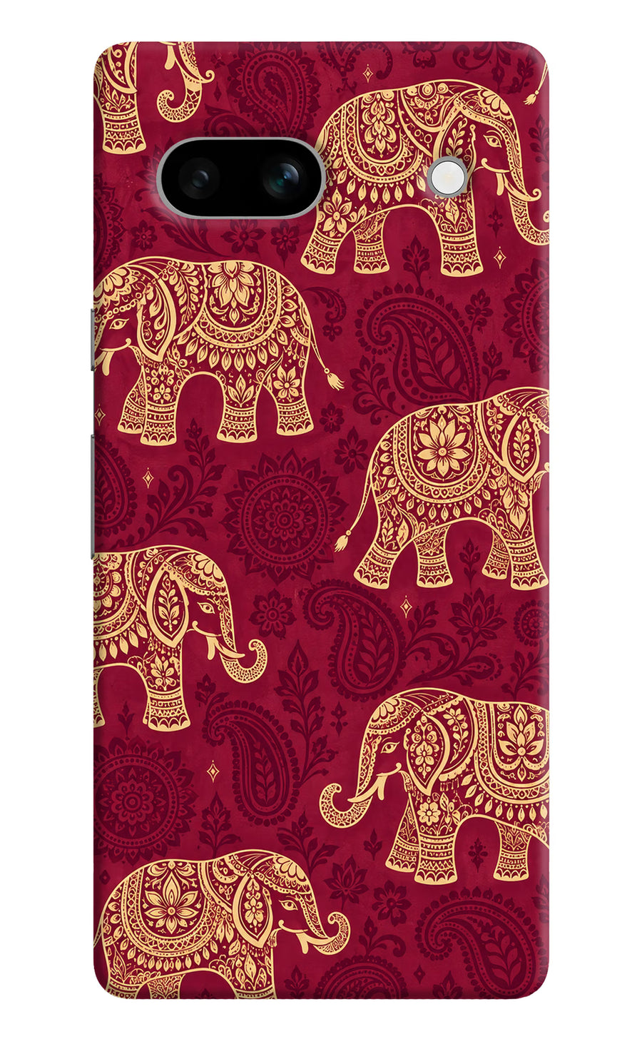 Maroon Elephant Google Pixel 7A Back Cover, Hard case