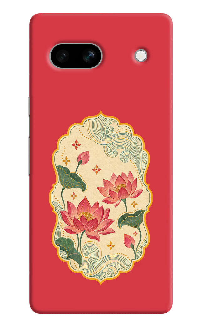 Pink Lotus Google Pixel 7A Hard Case Back Cover by Casekaro