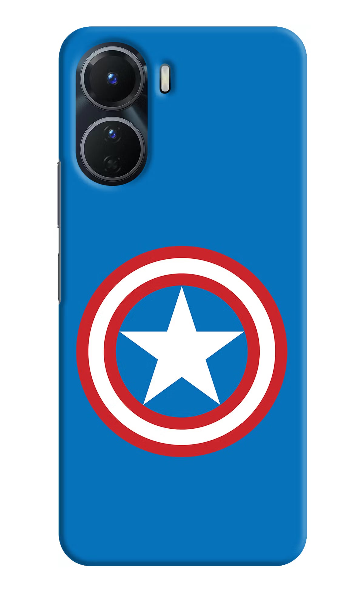Captain America Logo Vivo T2x 5G Hard Case Back Cover by Casekaro