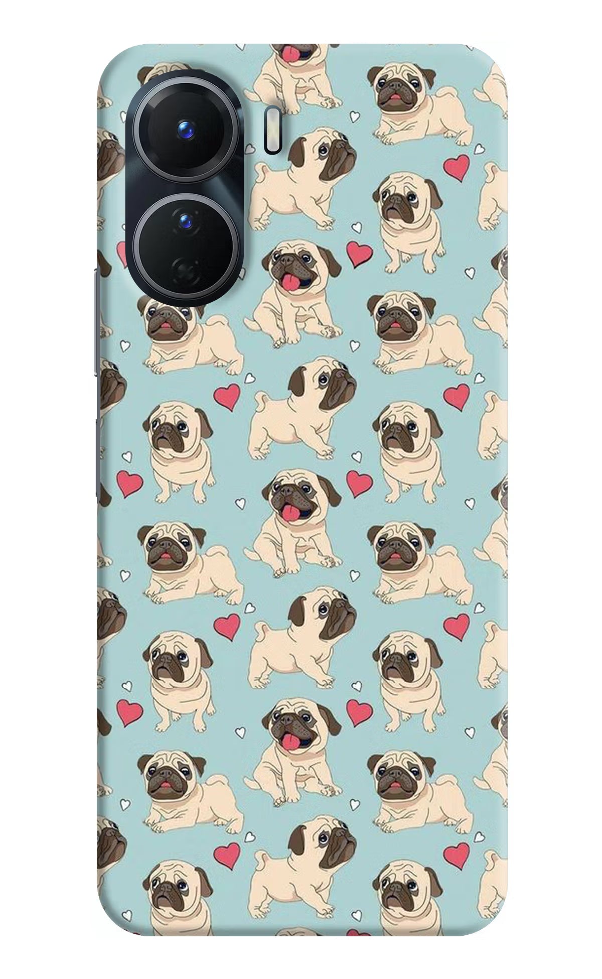 Pug Dog Vivo T2x 5G Hard Case Back Cover by Casekaro