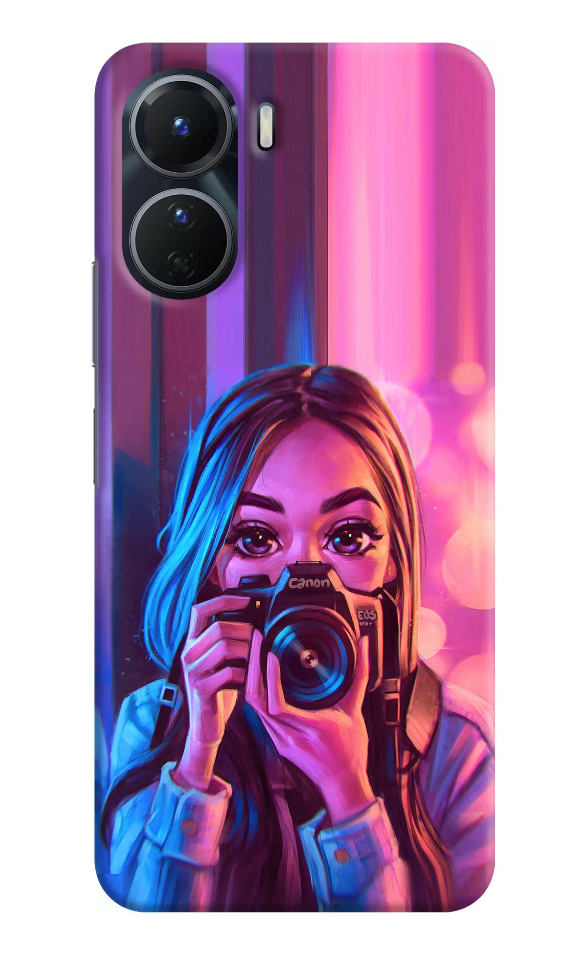 Girl Photographer Vivo T2x 5G Hard Case Back Cover by Casekaro
