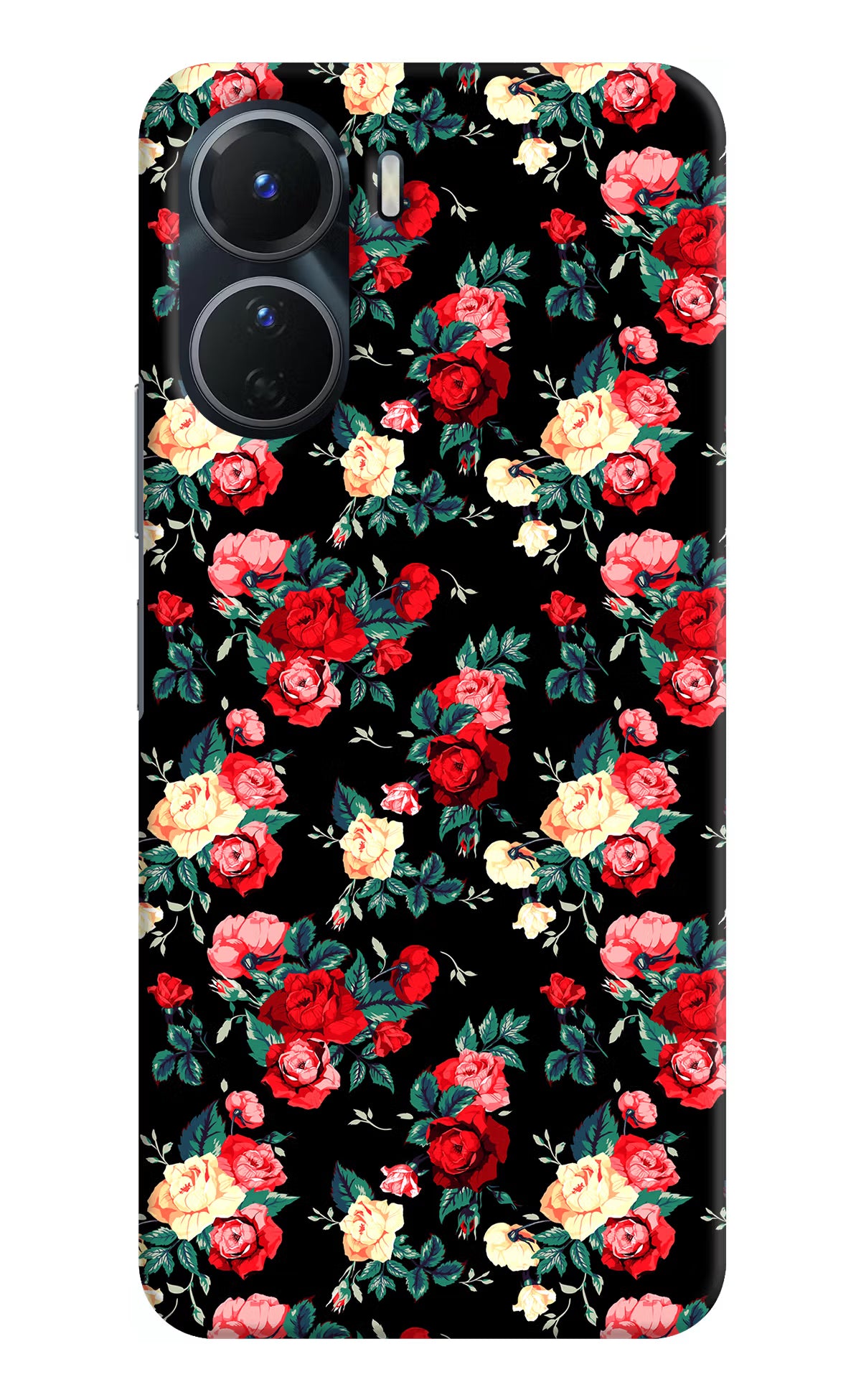 Rose Pattern Vivo T2x 5G Hard Case Back Cover by Casekaro