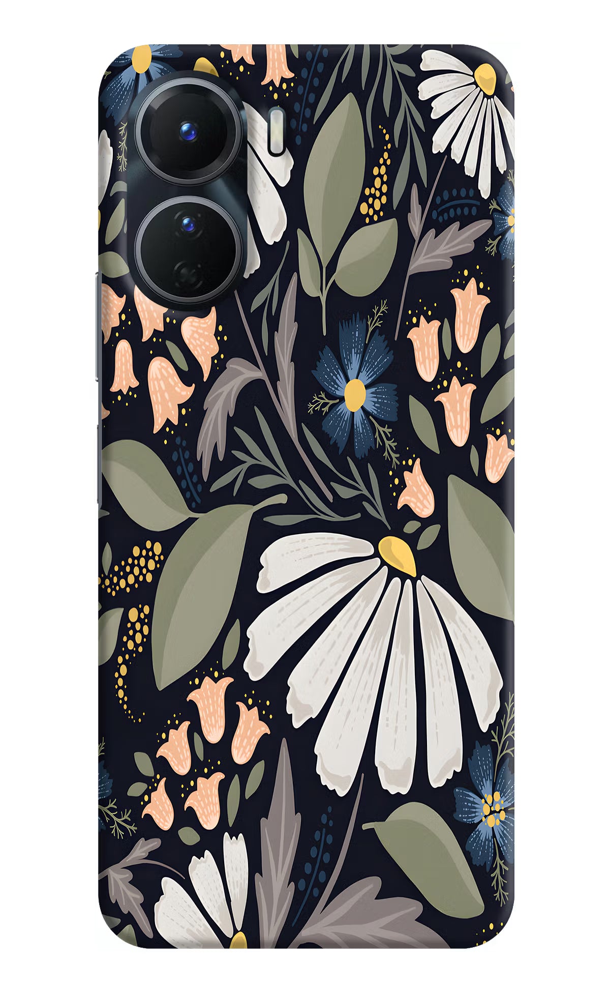 Flowers Art Vivo T2x 5G Hard Case Back Cover by Casekaro