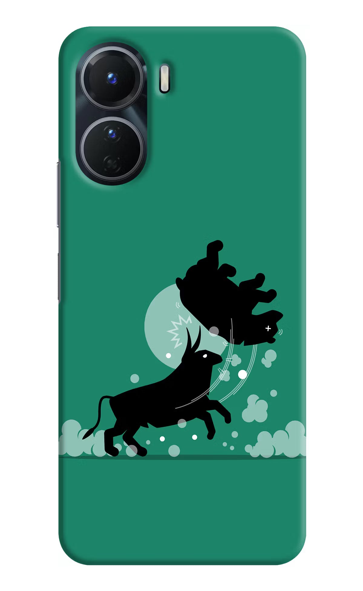 Bull Conqueror Vivo T2x 5G Hard Case Back Cover by Casekaro