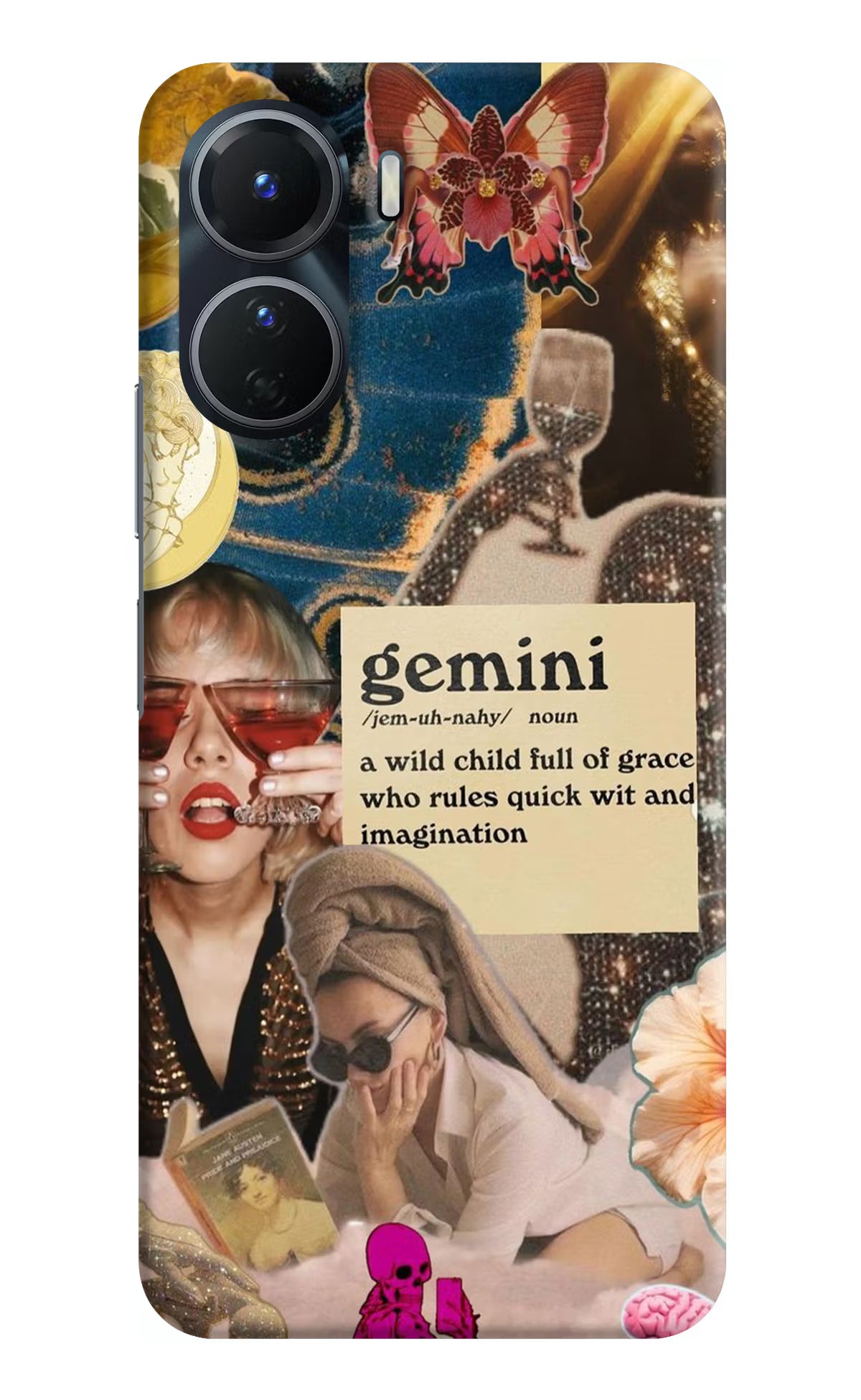 Gemini Zodiac Vivo T2x 5G Hard Case Back Cover by Casekaro