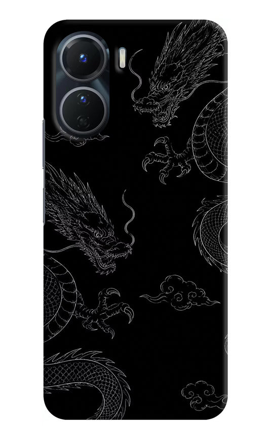 Twin Dragons Vivo T2x 5G Hard Case Back Cover by Casekaro