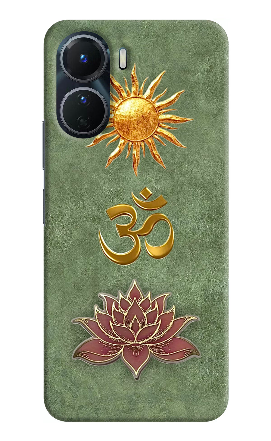 Om & Lotus Vivo T2x 5G Back Cover, Hard case