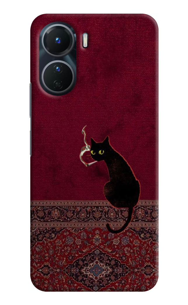 Midnight Cat Vivo T2x 5G Hard Case Back Cover by Casekaro