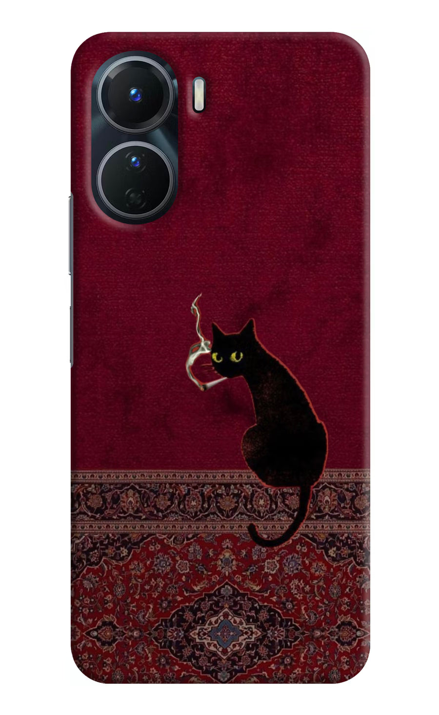Midnight Cat Vivo T2x 5G Back Cover, Hard case