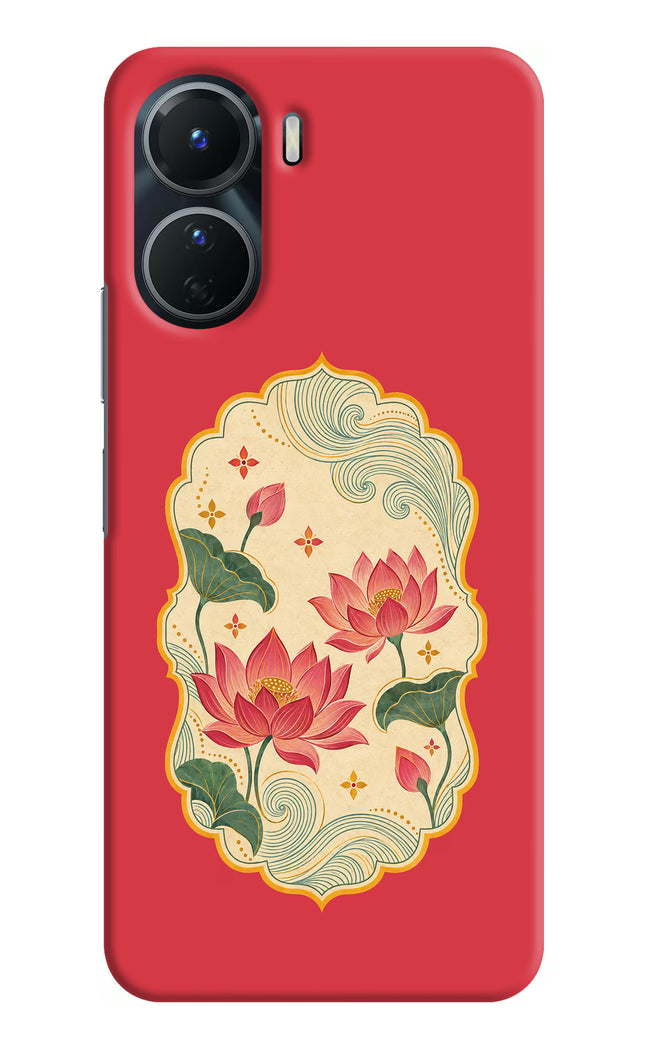 Pink Lotus Vivo T2x 5G Hard Case Back Cover by Casekaro