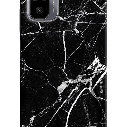 Black Marble Pattern Redmi Note 11 SE Hard Case Back Cover by Casekaro