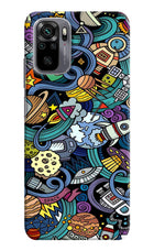Space Abstract Redmi Note 11 SE Hard Case Back Cover by Casekaro