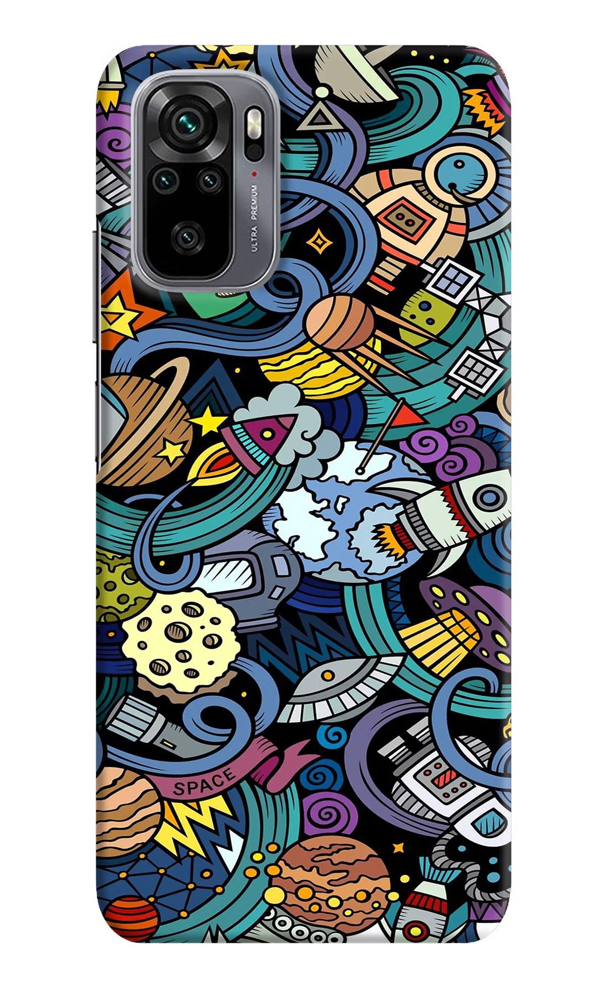 Space Abstract Redmi Note 11 SE Hard Case Back Cover by Casekaro