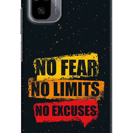 No Fear No Limits No Excuse Redmi Note 11 SE Hard Case Back Cover by Casekaro