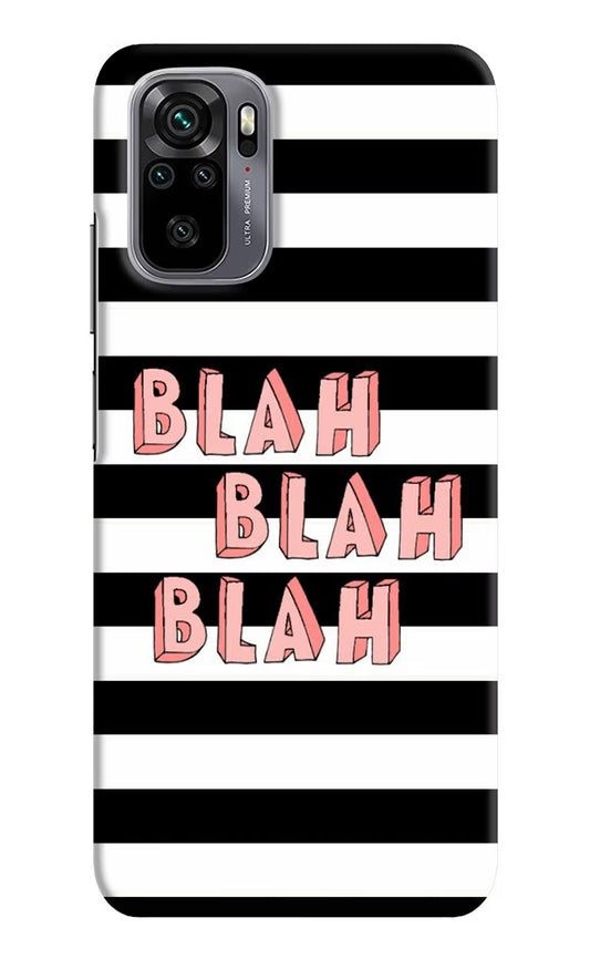 Blah Blah Blah Redmi Note 11 SE Hard Case Back Cover by Casekaro