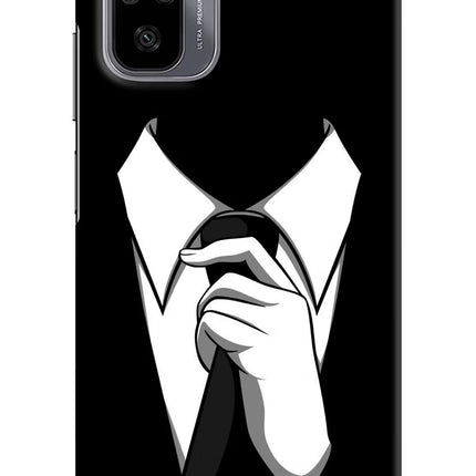 Black Tie Redmi Note 11 SE Hard Case Back Cover by Casekaro