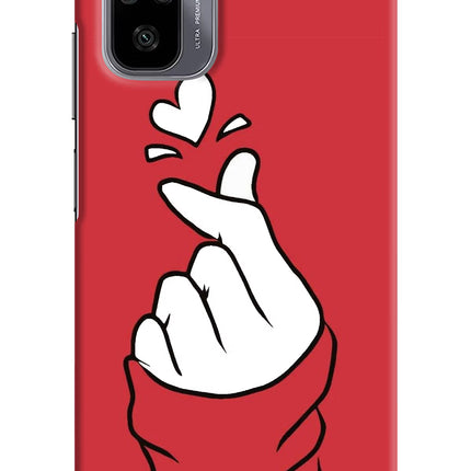 Korean Love Sign Redmi Note 11 SE Hard Case Back Cover by Casekaro