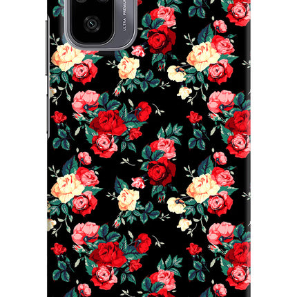 Rose Pattern Redmi Note 11 SE Hard Case Back Cover by Casekaro