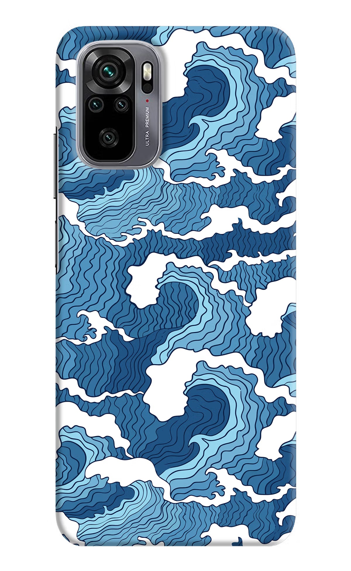 Blue Waves Redmi Note 11 SE Hard Case Back Cover by Casekaro