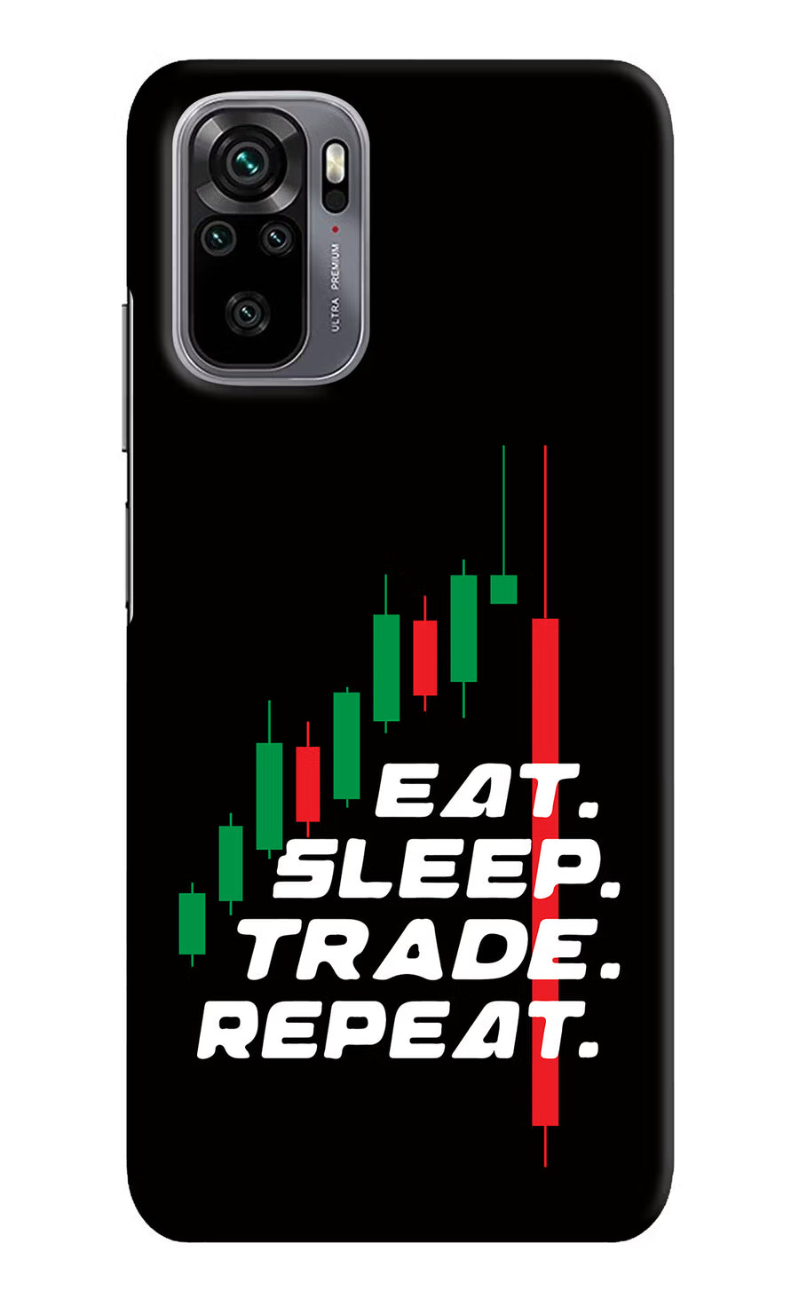 Eat Sleep Trade Repeat Redmi Note 11 SE Back Cover, Hard case