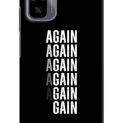 Again Again Gain Redmi Note 11 SE Hard Case Back Cover by Casekaro
