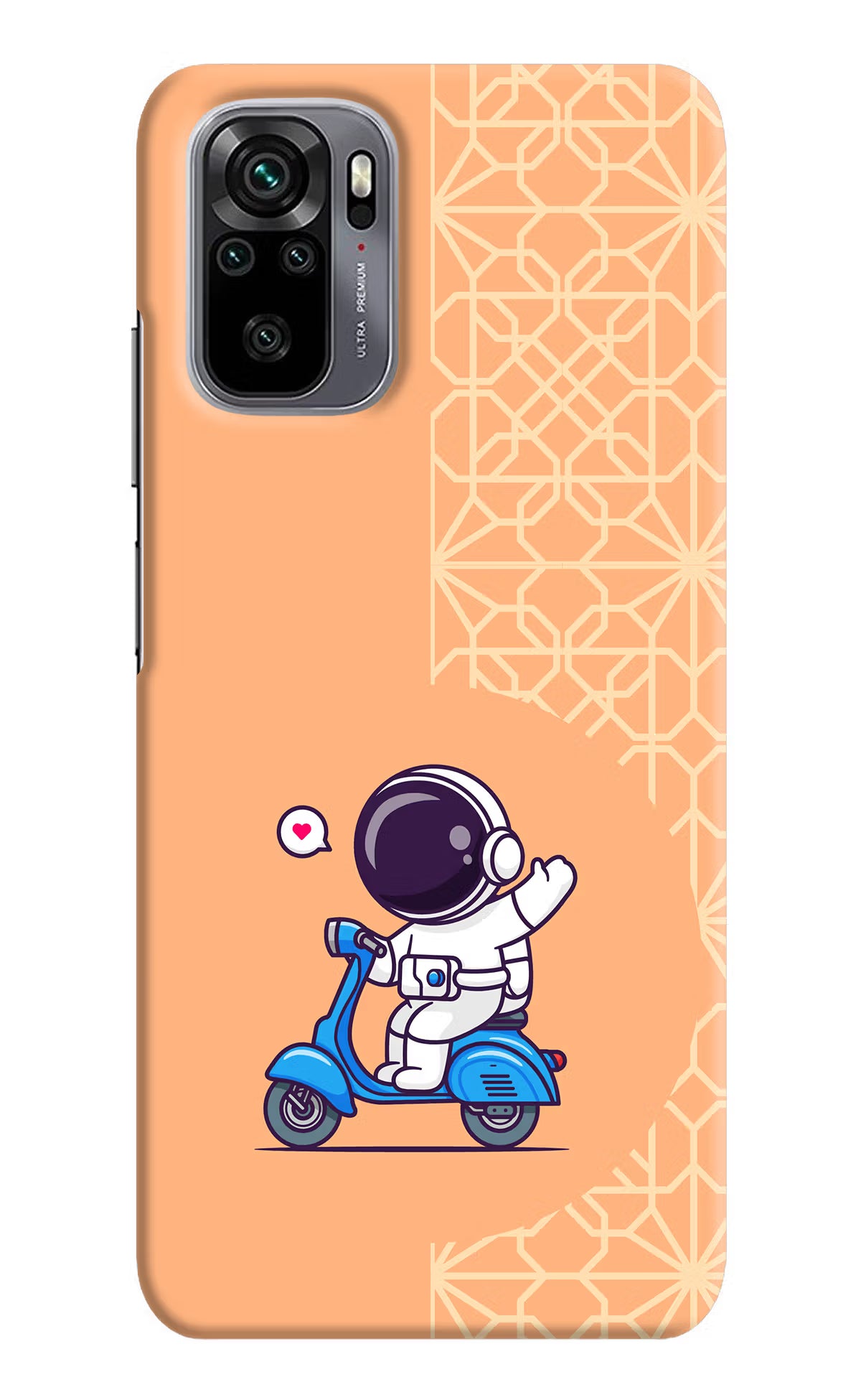 Cute Astronaut Riding Redmi Note 11 SE Hard Case Back Cover by Casekaro