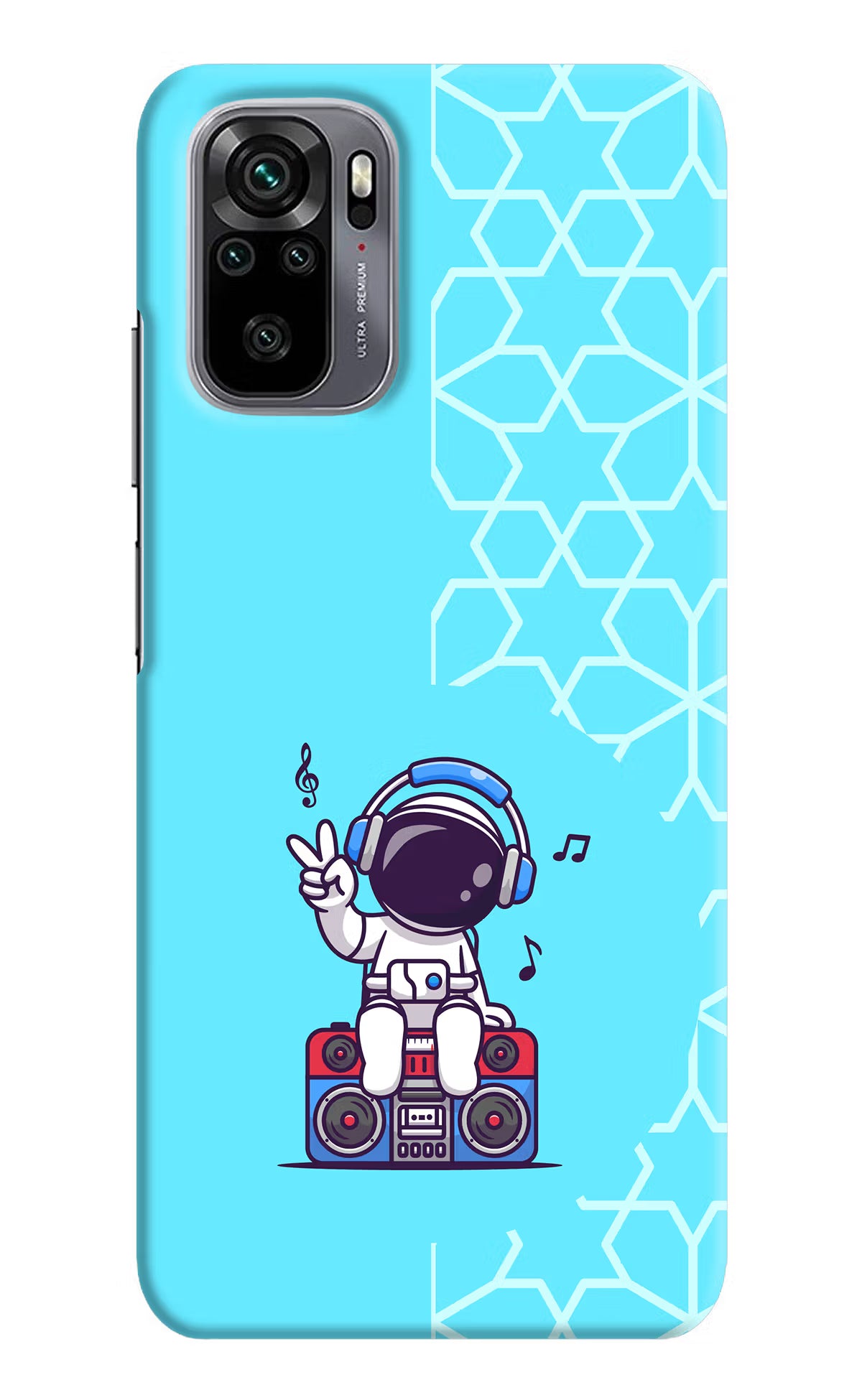 Cute Astronaut Chilling Redmi Note 11 SE Hard Case Back Cover by Casekaro