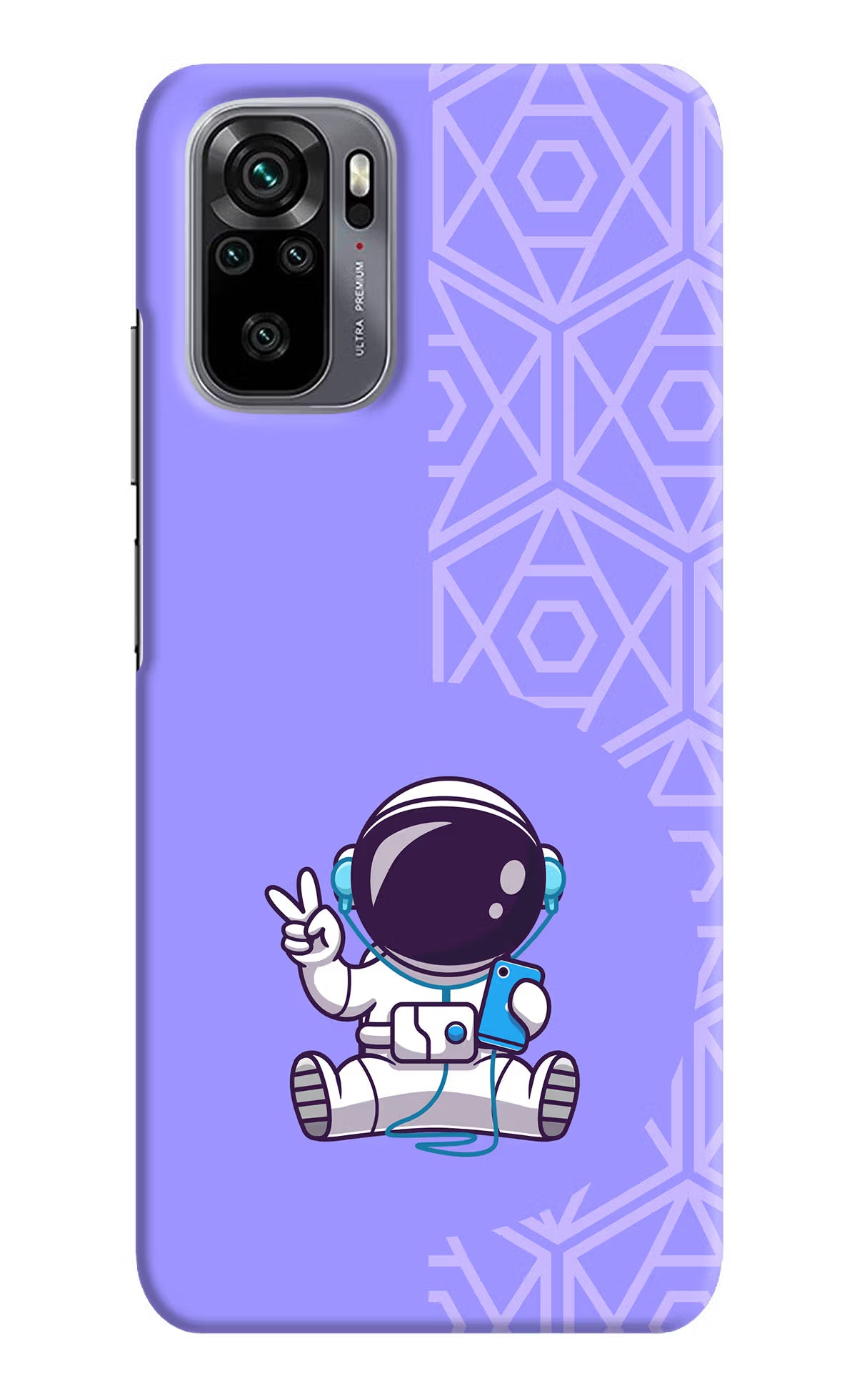 Cute Astronaut Chilling Redmi Note 11 SE Hard Case Back Cover by Casekaro