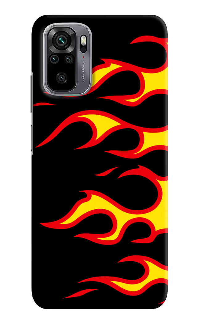 Side Sweep Flames Redmi Note 11 SE Hard Case Back Cover by Casekaro