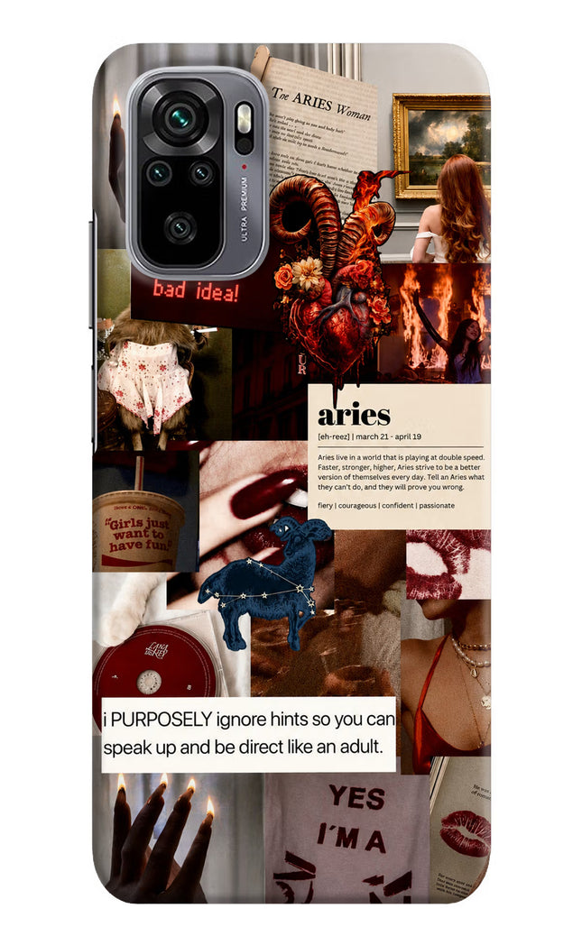 Zodiac Aries Redmi Note 11 SE Hard Case Back Cover by Casekaro