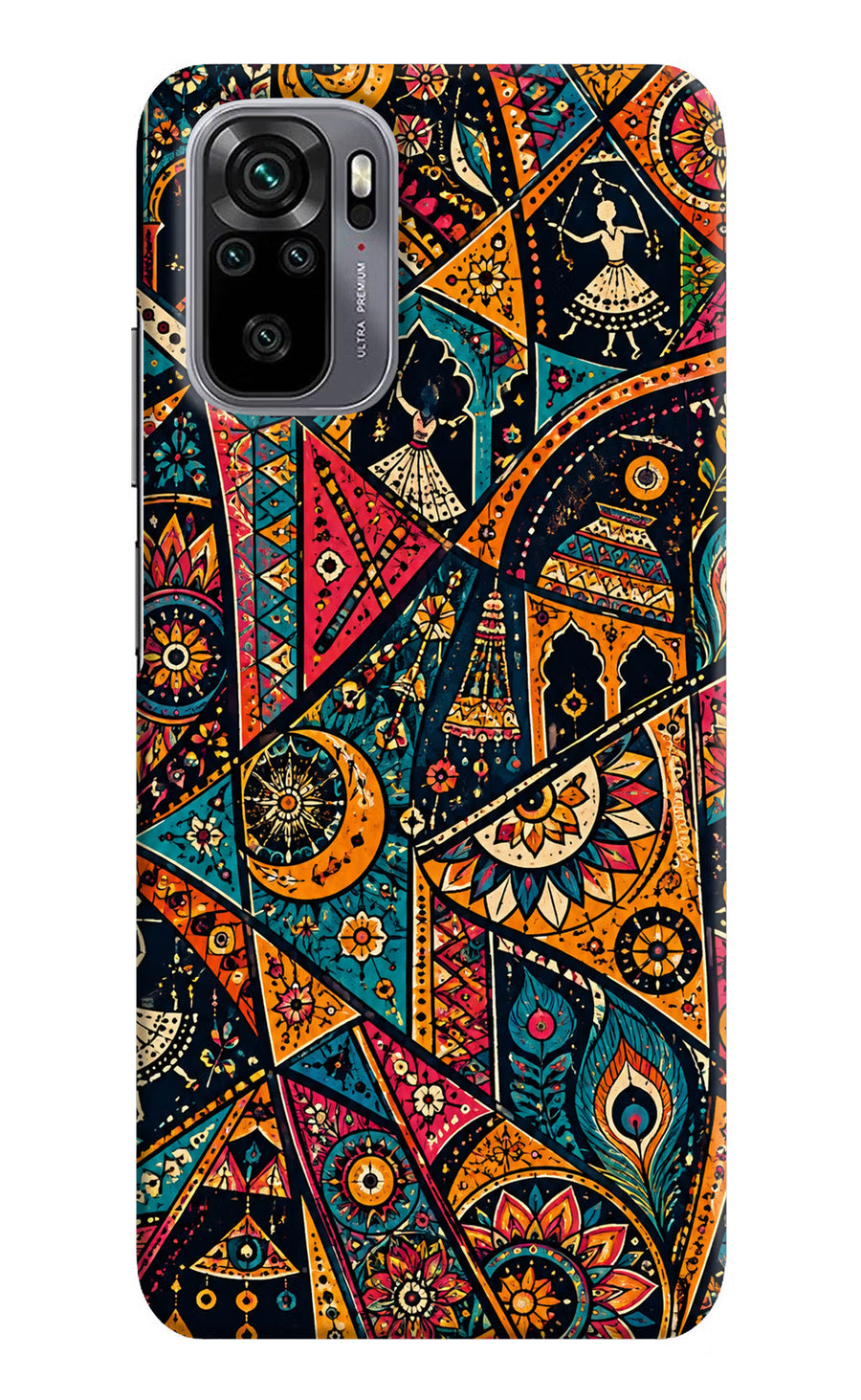 Folk Print Redmi Note 11 SE Back Cover, Hard case