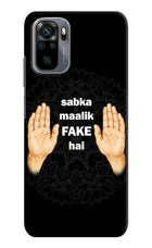 Sabka Malik Fake Redmi Note 11 SE Hard Case Back Cover by Casekaro