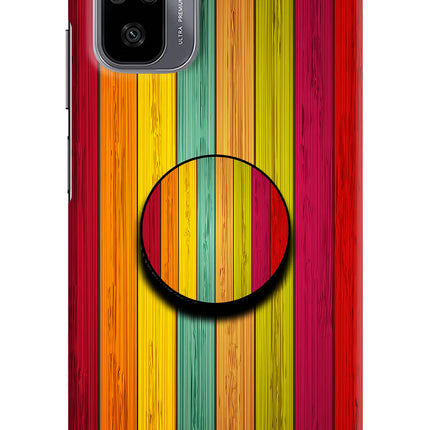 Multicolor Wooden Redmi Note 11 SE Pop Case by Casekaro
